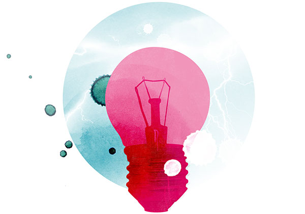 Illustration av en glödlampa