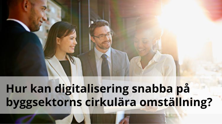 Personer diskuterar digital information