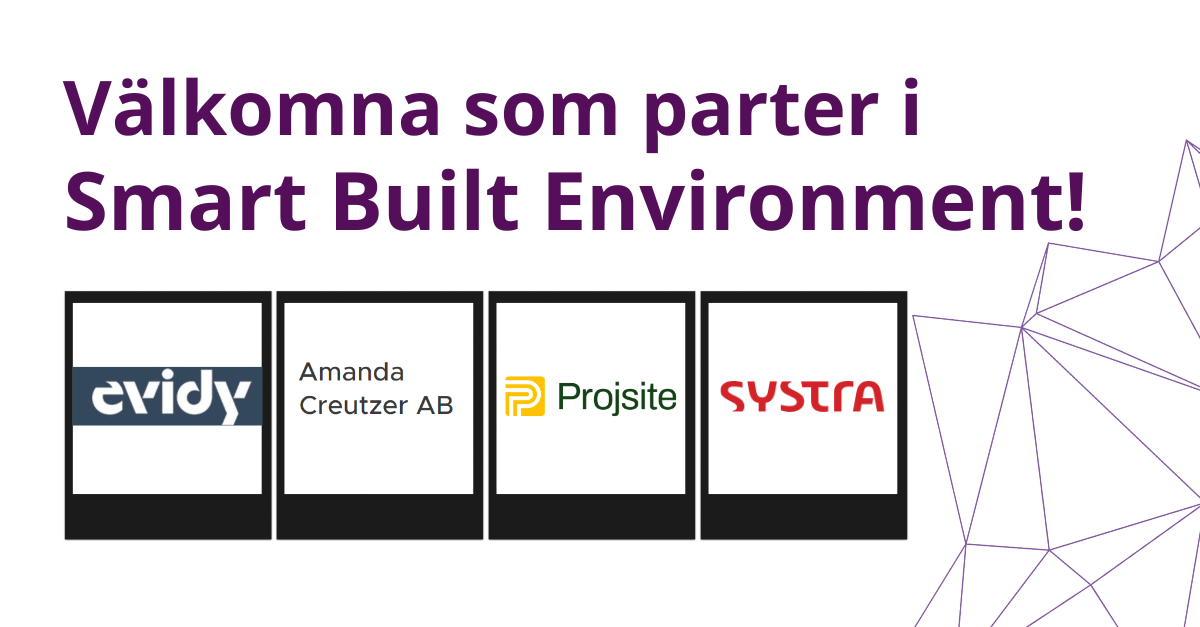 Fyra nya parter i Smart Built Environment