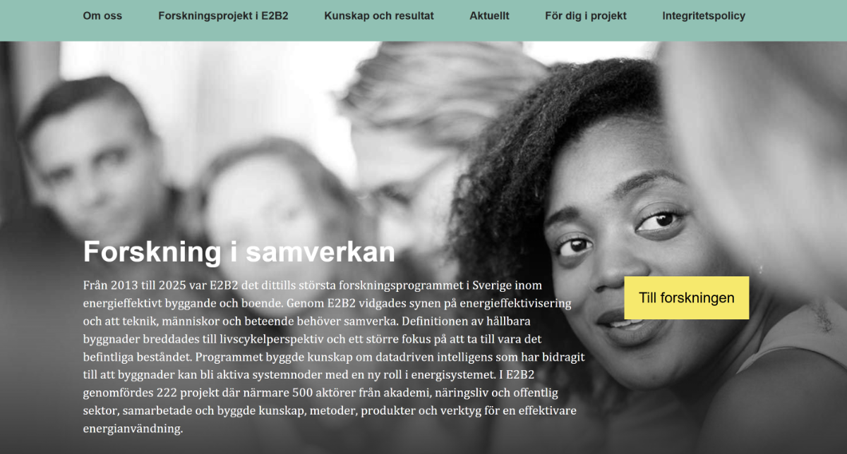 En bild på E2B2s hemsida